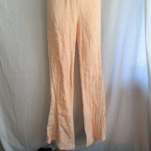 NWT JEN'S PIRATE BOOTY Lace Trim Yoga Pant Athletic Lounge FLARE M